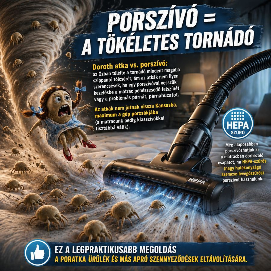 Porszívózás poratkák ellen