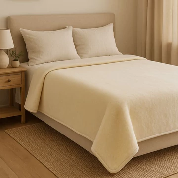 Mámor gyapjú takaró fehér háttérrel