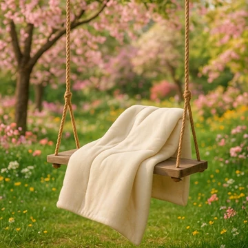 Szellő gyapjú takaró fehér háttér