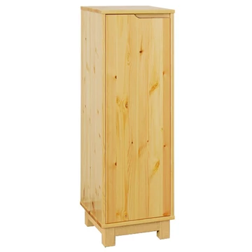 Matrackuckónál - LEXA 1 ajtós, keskeny balos fenyő komód 116x39x40cm lakkozott