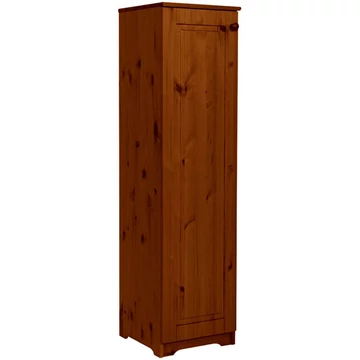 Matrackuckónál - NÓRA 1 ajtós, polcos, balos fenyő komód 155x40x40cm antik páccal
