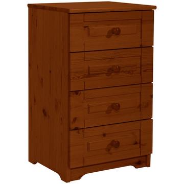 Matrackuckónál - GÁLA 4 fiókos fenyő szekrény 77x45x40cm antik páccal