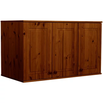 Matrackuckónál - BALÁZS 3 ajtós fenyő szekrény tetőelem 72x120x60cm antik páccal