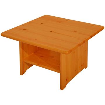 Matrackuckónál - TIBI négyzet alakú fenyő dohányzóasztal 47x75x75cm cseresznye páccal