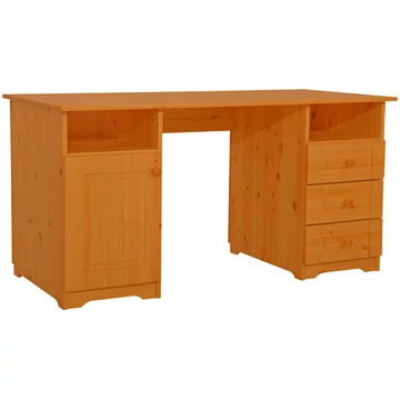 Matrackuckónál - MARTIN 1 ajtós, 3 fiókos fenyő iróasztal 77x150x70cm cseresznye páccal