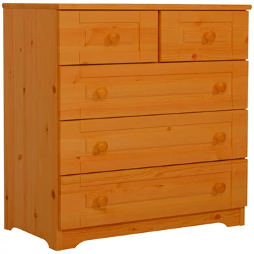 Matrackuckónál - RÉKA 5 fiókos, fenyő komód 77x74x40cm cseresznye páccal