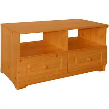 Matrackuckónál - BALÁZS 2 fiókos fenyő Tv-állvány 50x100x50cm cseresznye páccal