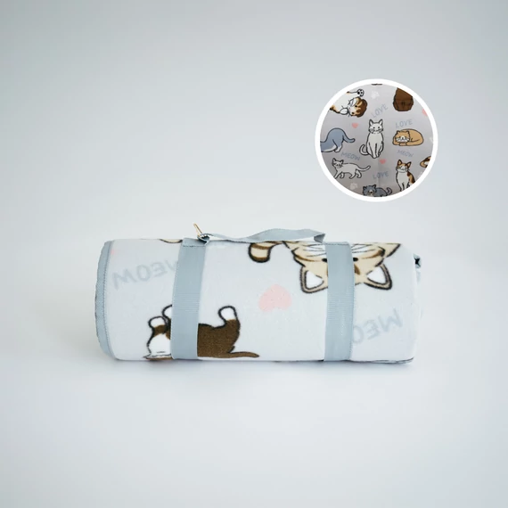 NATURTEX® színes cicás gyerek piknik pléd 120x150cm