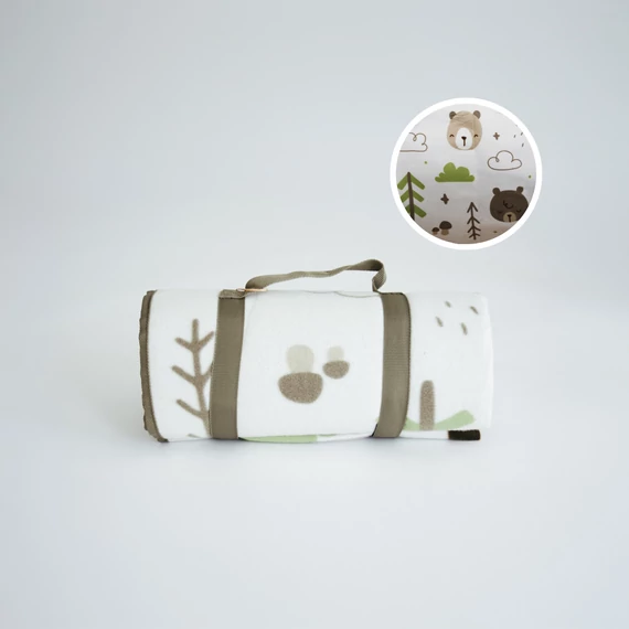 NATURTEX® színes macis gyerek piknik pléd 120x150cm