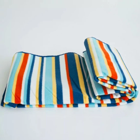 NATURTEX® színes csíkos mintás piknik pléd 150x200cm bontott