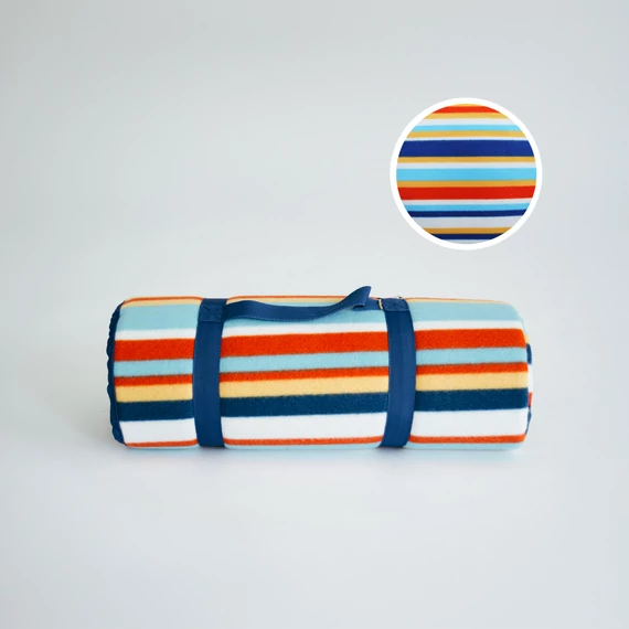 NATURTEX® Színes csíkos mintás piknik pléd 150x200cm