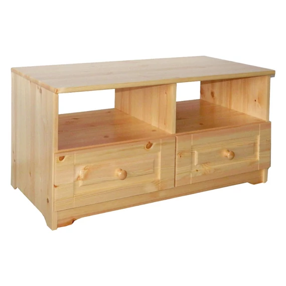 Matrackuckónál - BALÁZS 2 fiókos fenyő Tv-állvány 50x100x50cm lakkozott