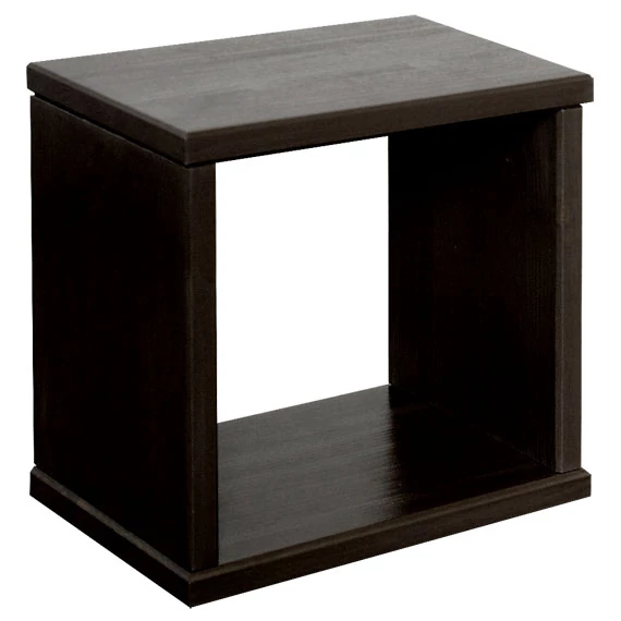 Matrackuckónál - LEXA négyzet alakú, fenyő falipolc 30x30x14cm wenge pác