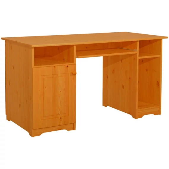 Matrackuckónál - MARTIN 1 ajtós kombi fenyő iróasztal 77x140x65cm cseresznye páccal