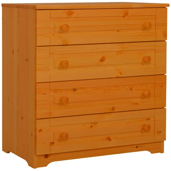 Matrackuckónál - RÉKA 4 fiókos, fenyő komód 74x77x40cm cseresznye páccal