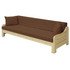 Kép 3/9 - RIO fenyő kinyitható kanapé ágyneműtartóval, barna színű huzattal 140x200cm
